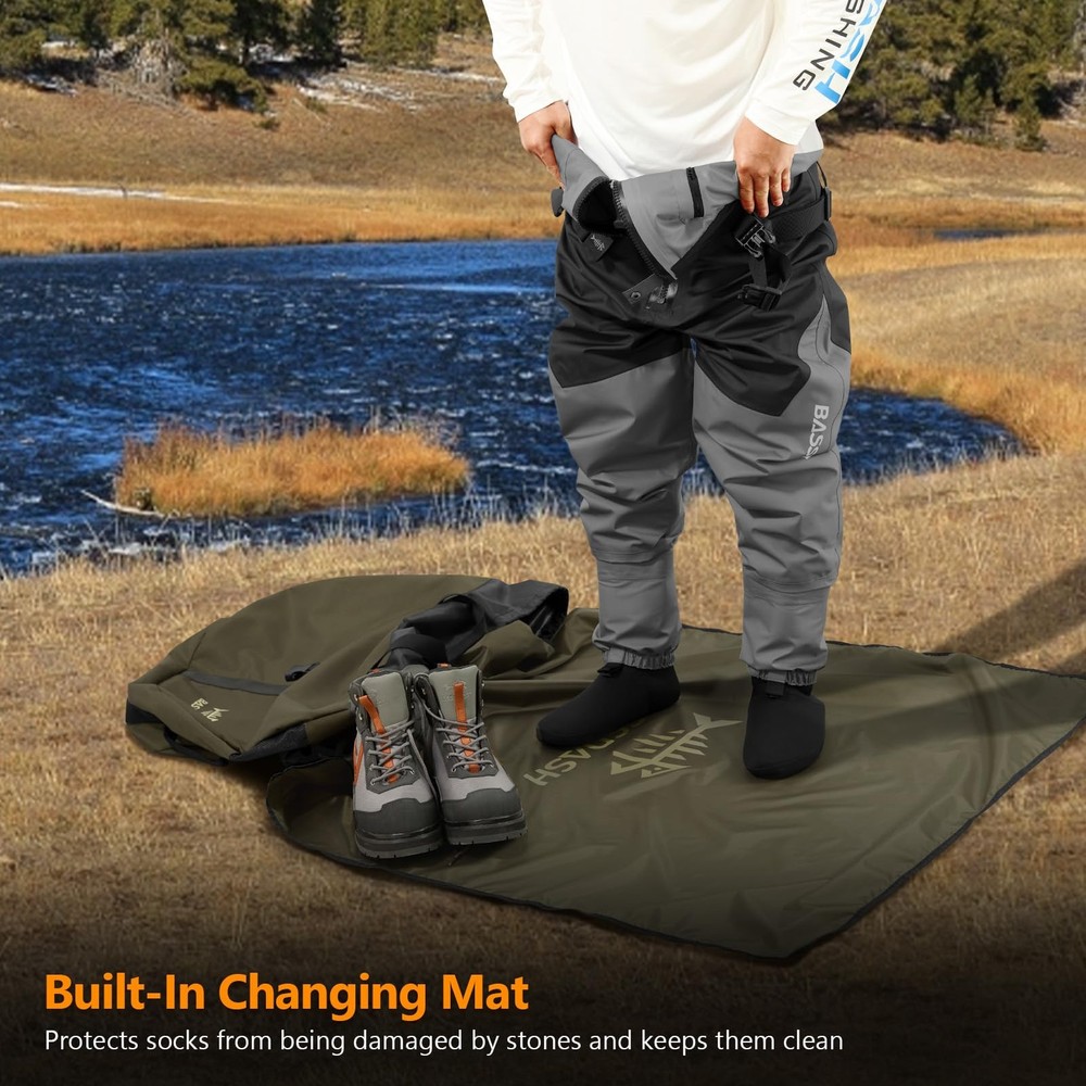 Wader Bag Foldable with Changing Mat Shoulder Strap Handles Mesh Boot Storage...