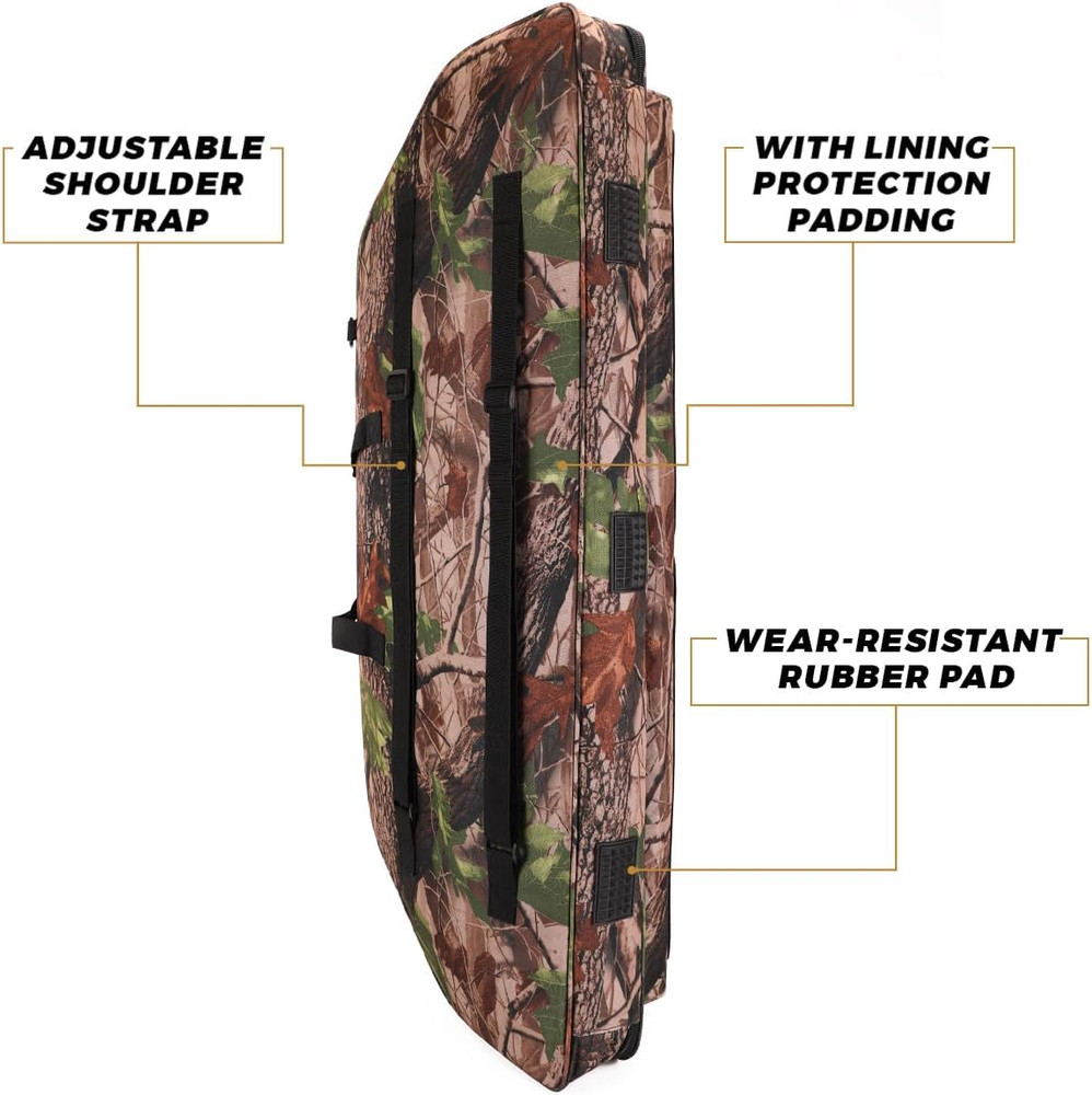 Durable Archery Soft Bow Case with Arrow Pocket & Backpack Straps