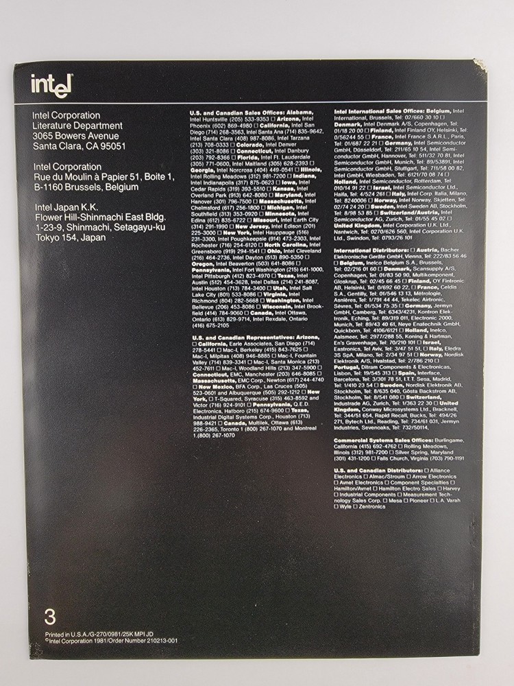 Original Vintage 1981 Intel Promotional Advertising EPROM Source Microcomputer