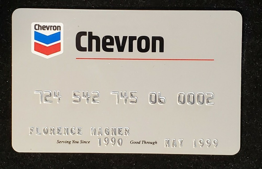 Chevron credit card exp 1999. Our cc1358