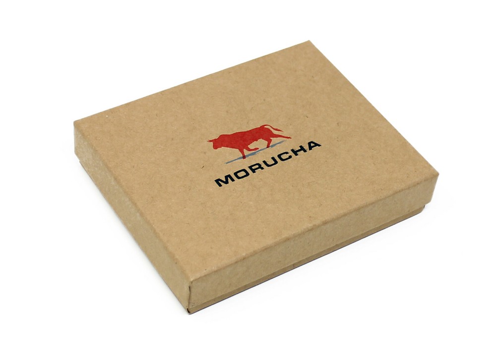 MORUCHA Mens RFID Blocking Real Soft Leather Passcase Wallet M75 Black Brown