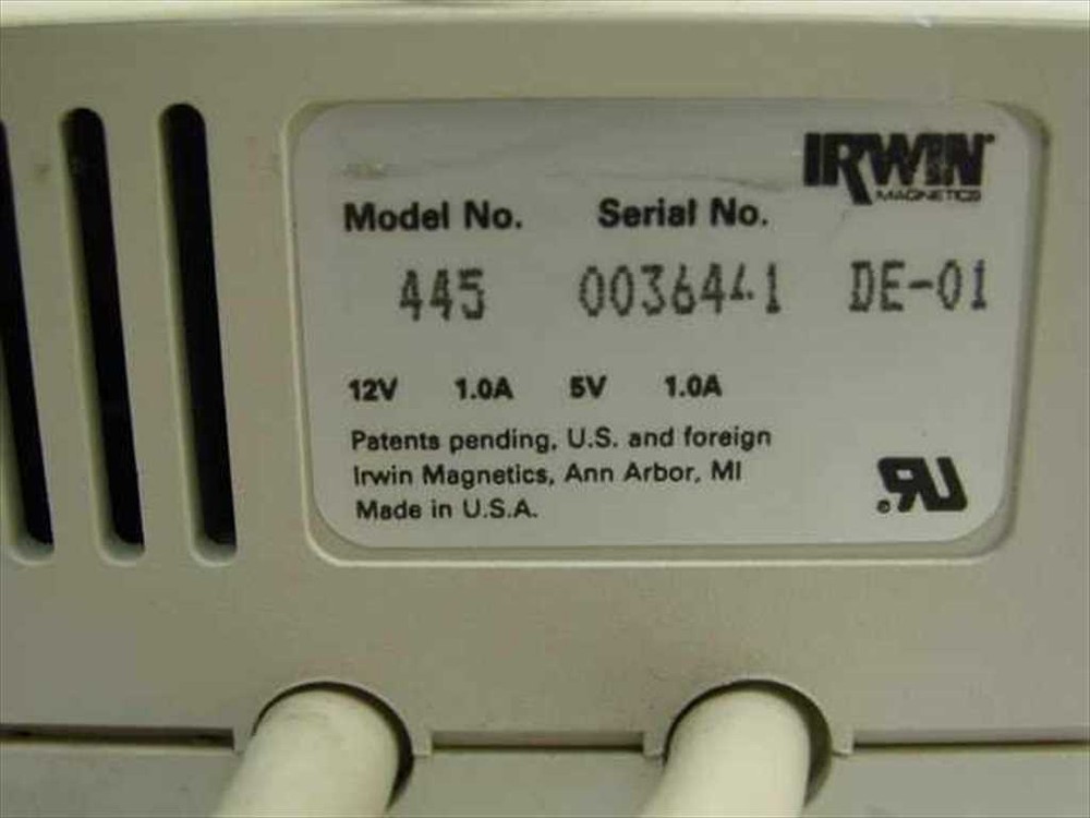 Irwin 40 MB External Tape Drive 445