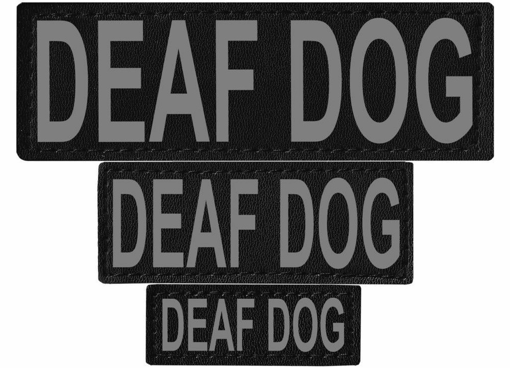 DEAF DOG  Patch Reflective Extra Label Tag for Dog Harness Service