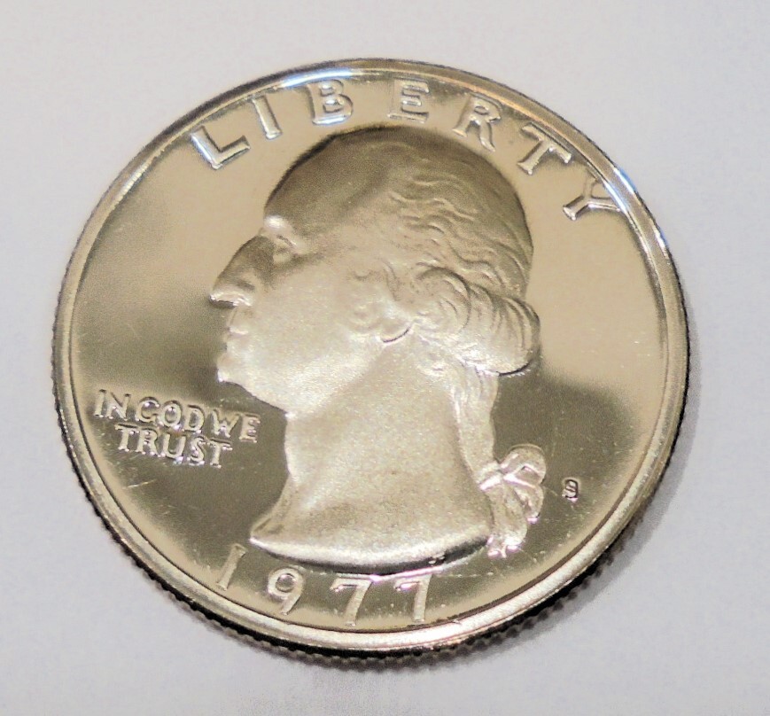 Nice 1977 s BU Proof Washington Quarter From Proof Set # 185