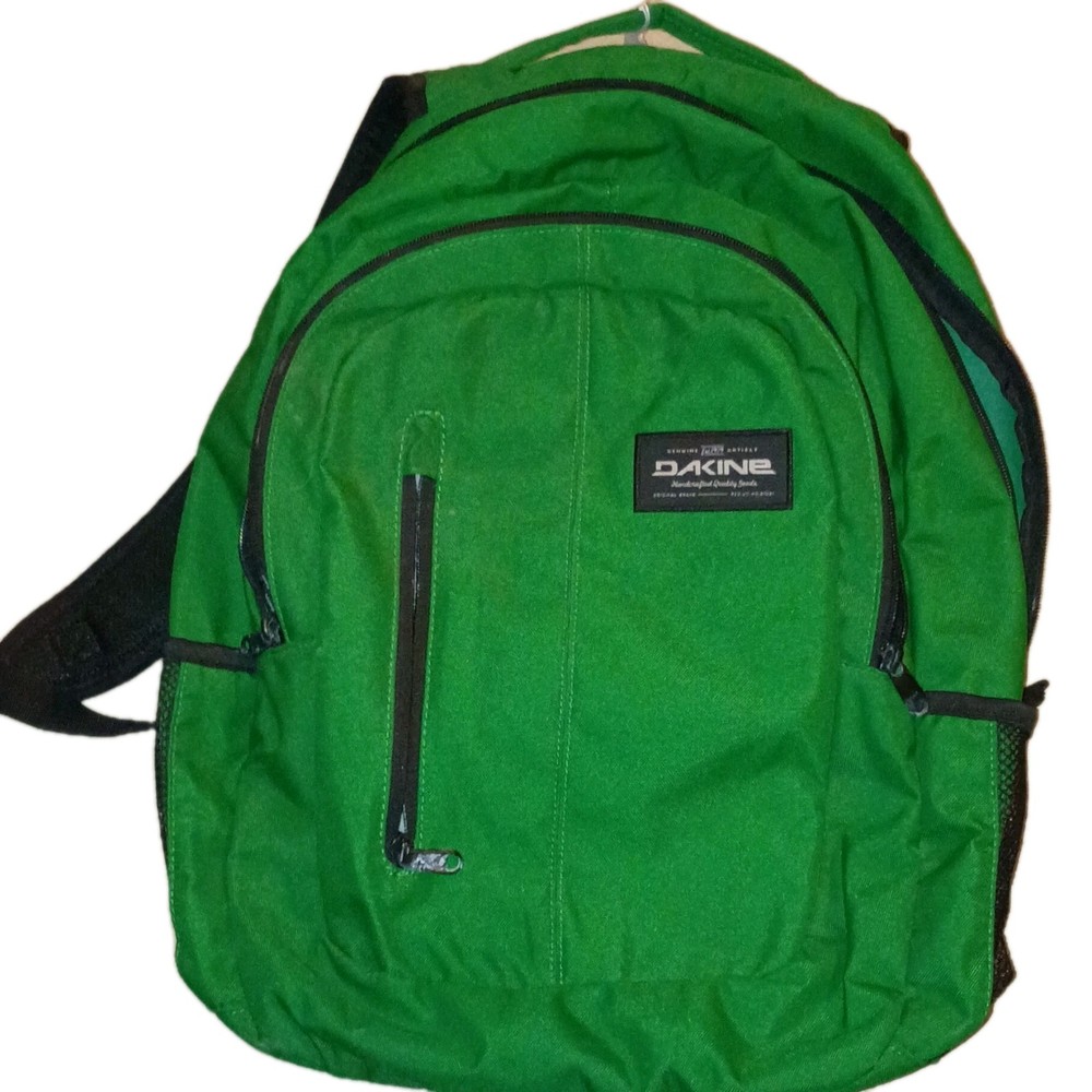 DAKINE Hiking Backpack Green/Black Polyester Zip Padded Mesh Back Panel