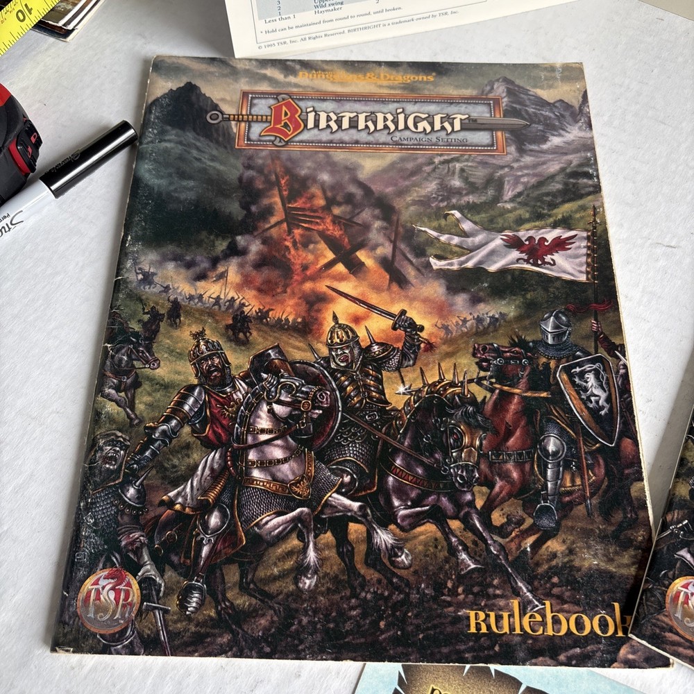BIRTHRIGHT CAMPAIGN SETTING Dungeons & Dragons TSR 1995 Set Partially complete