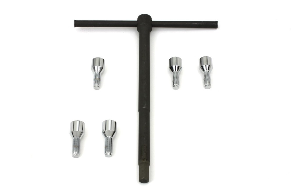 Chrome Wheel Lug Set with Wrench for Harley-Davidson