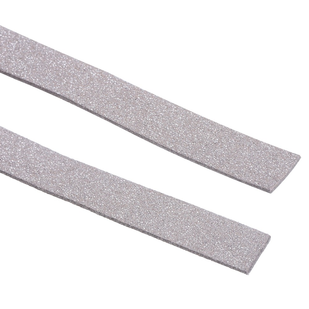 Leather Straps Strip Belt 1.2cm(0.5" Width) Leather Strips Bright Silver