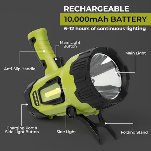 Camping Lantern Rechargeable - Led Spotlight Flashlight 90,000LM With