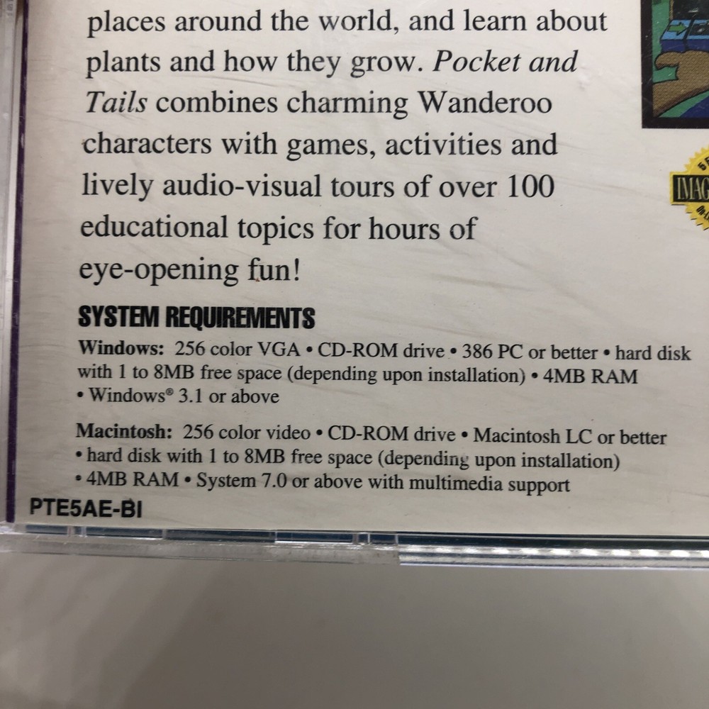 Kinderventures: Pocket & Tails Go Exploring (CD-ROM, 1995, SoftKey)