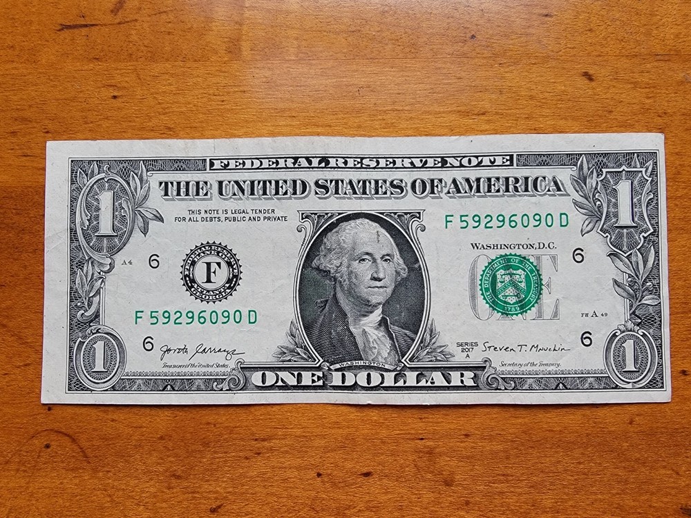 2017 A $1 Miscut Error Note F District D Run Atlanta