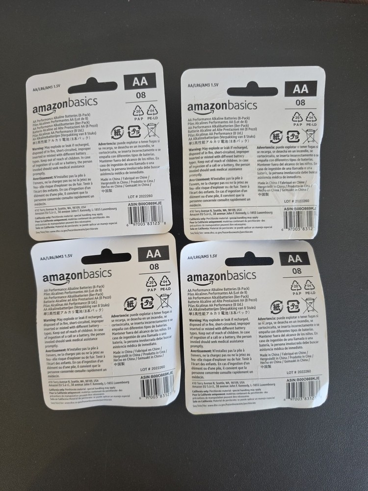 Amazon Basics AA Batteries Pack of 32- Sealed -Exp.2032