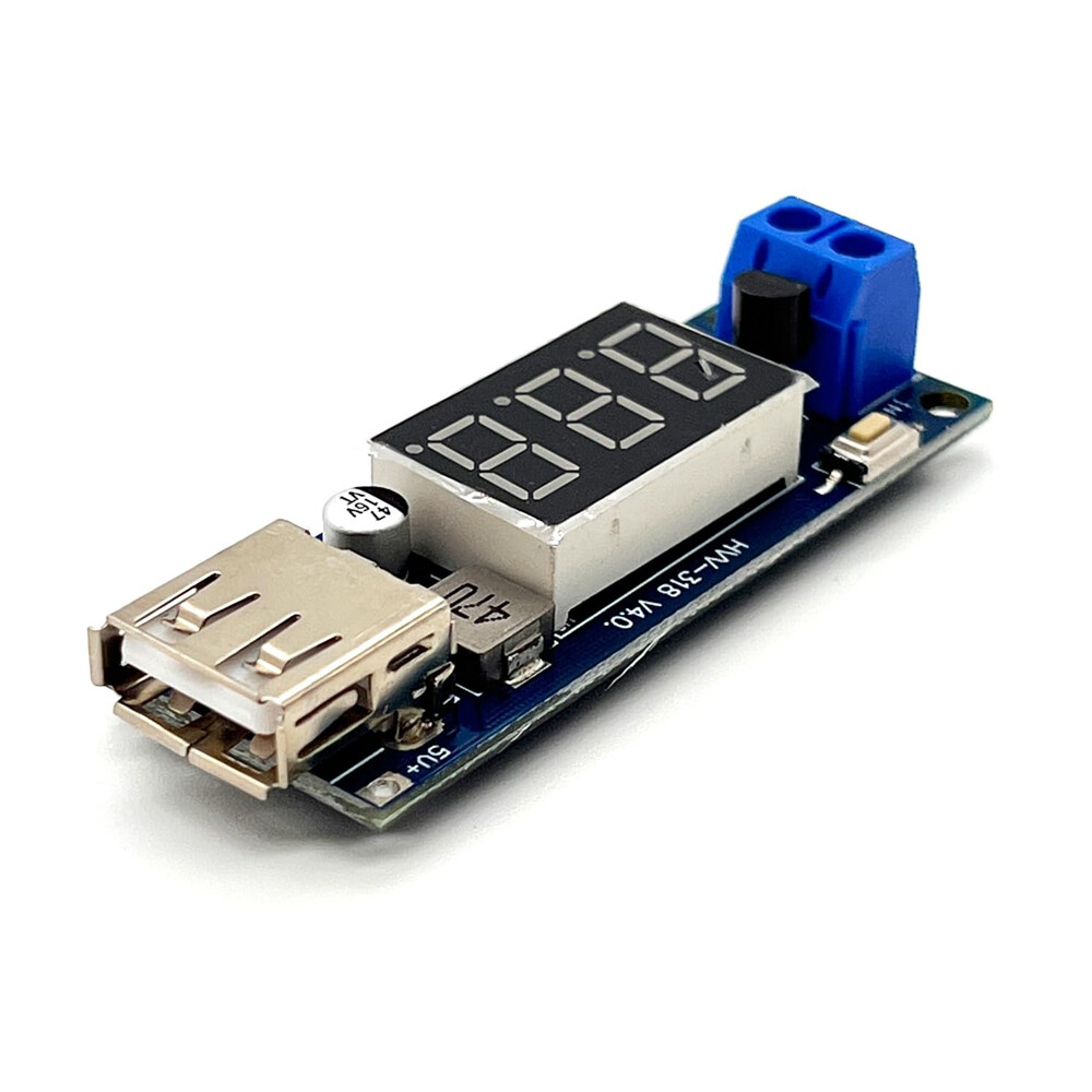 2 in1 4.5-40V DC 5V 2A USB Charger DC-DC Step-Down Converter Voltmeter Module 4X