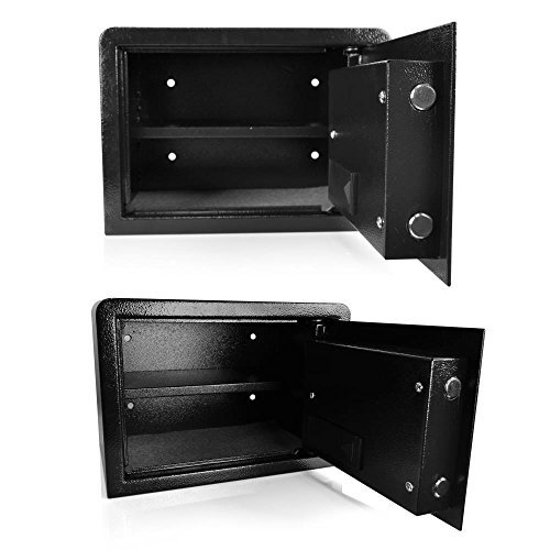 SereneLife Fingerprint Electronic Safe Box Security Box, Includes Keys