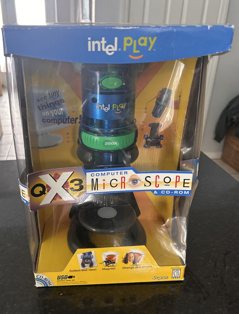 Intel Play QX3+ Computer Microscope Electronics Windows 2000, 98, 98 SE, ME VTG