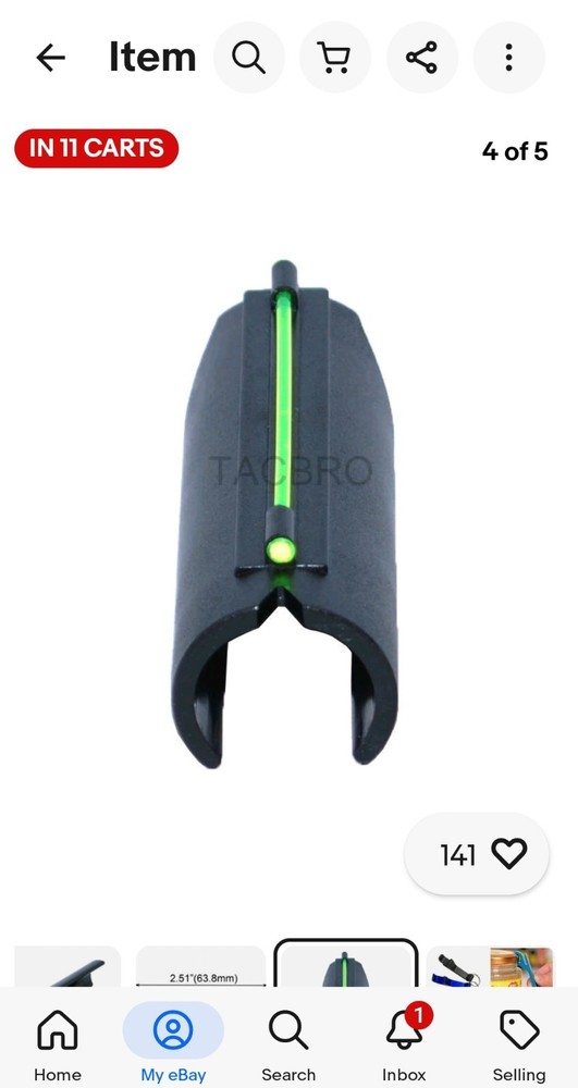 Universal Lite Pipe 20ga Shotgun Sight Green