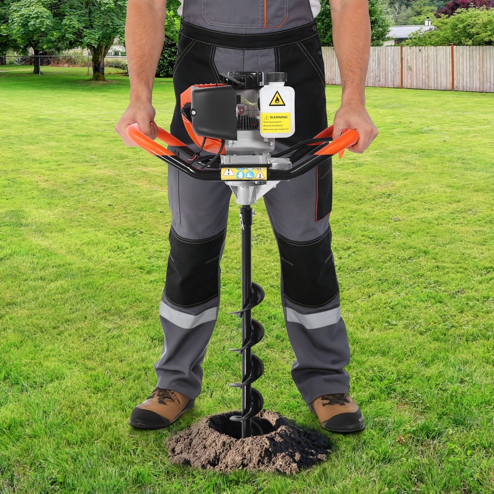 Post Hole Digger, 2.3hp Post Hole Digger With Auger Digging Bits， 2-stroke