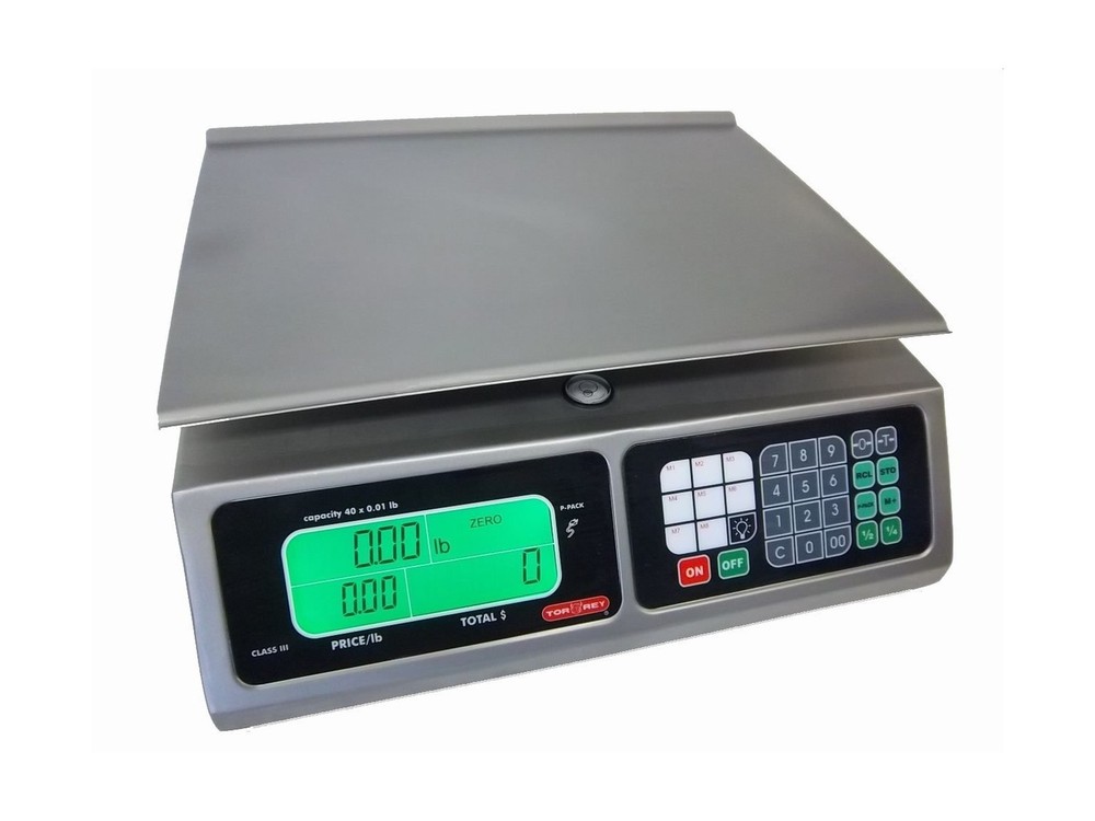 TORREY LPC40L Electronic Price Computing Scale, Rechargeable Battery, Stainle...