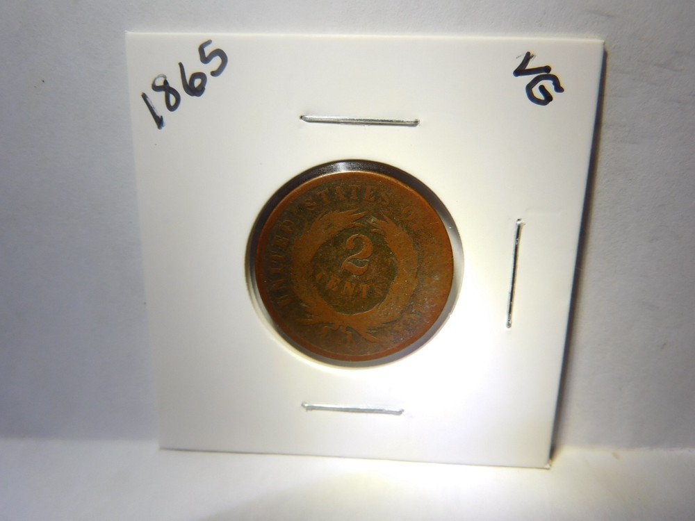1865 Two Cent Piece US Coin