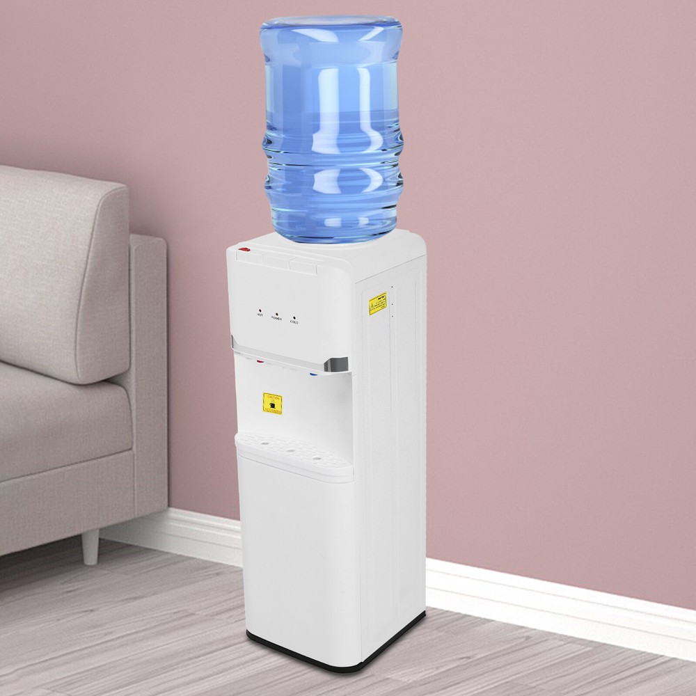 Hot&Cold&Warm Water Cooler Top Loading Water Dispenser – White, Holds 5 Gallon