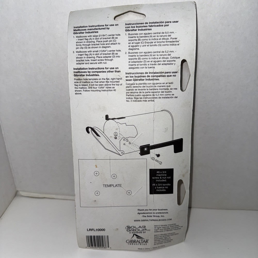 PostMaster Mailbox Replacement Flag Kit - Rust Proof Plastic Red Mail Box FAST