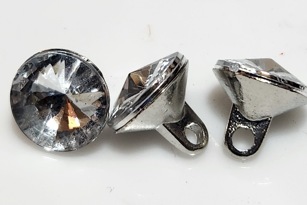 50 pcs - 1/2 inches Clear Acrylic Button
