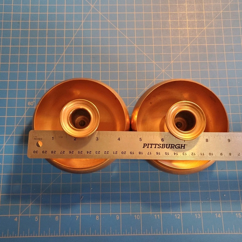 (2) Beautiful Vintage Coppercraft Guild Copper Taper Candlestick Holders
