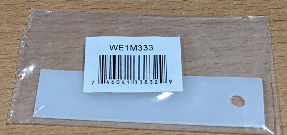 GENERAL ELECTRIC WHITE DRUM SLIDE PART#WE1M333