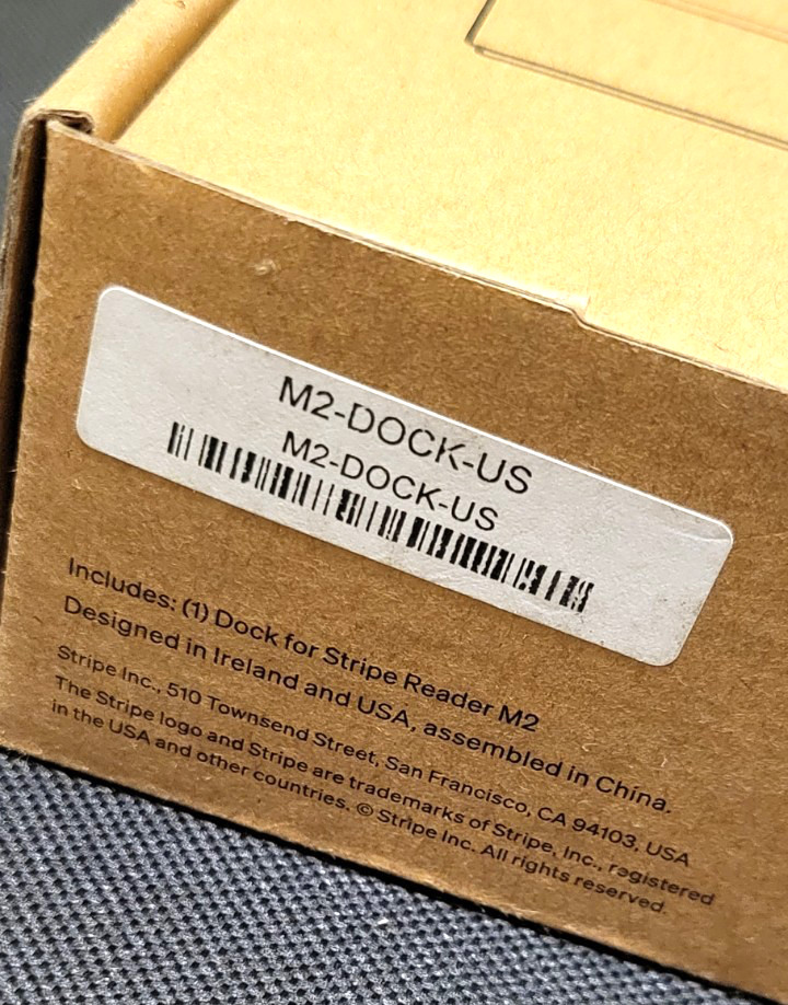 DOCK for Stripe Reader M2 - Credit Card Wireless Bluetooth Payments - GRAY