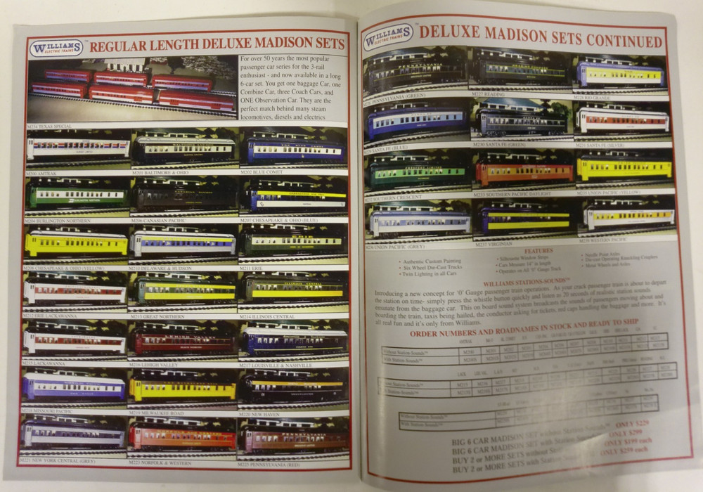 WILLIAMS ELETRIC TRAINS 1995 CATALOG