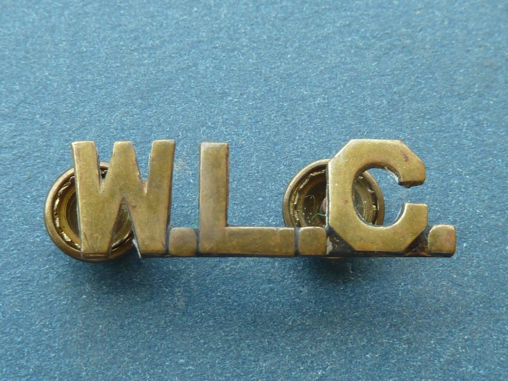 WWI (?) collar insignia W.L.C.
