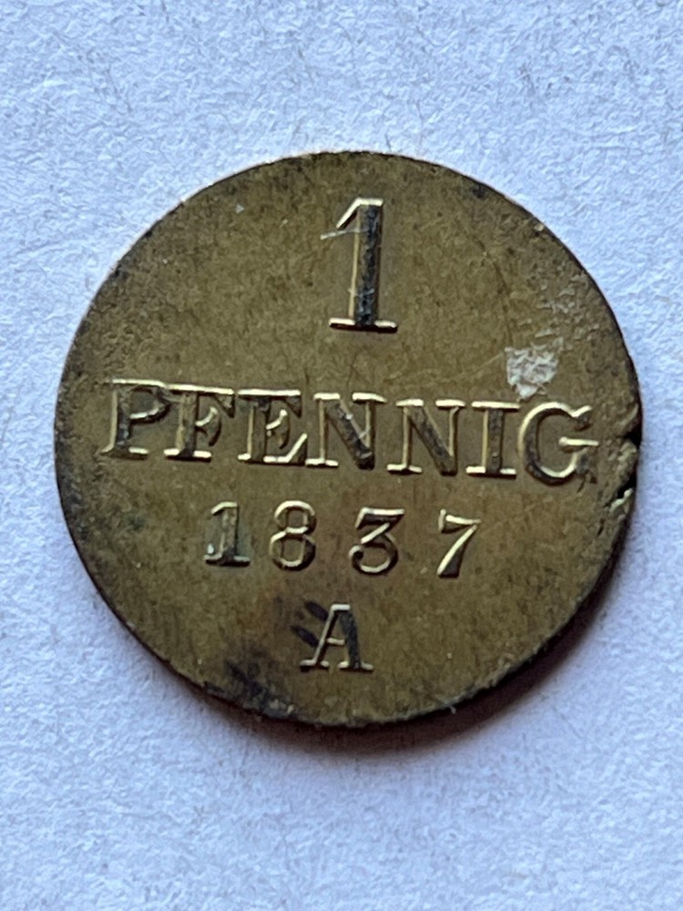 1837 Germany Hannover 1 Pfennig