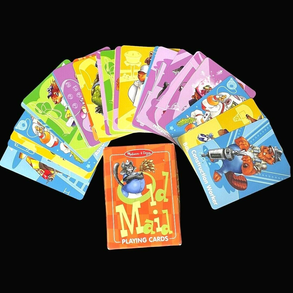 Melissa & Doug Oversized Old Maid Wipe Clean Durable Extra Thick Playing Cards