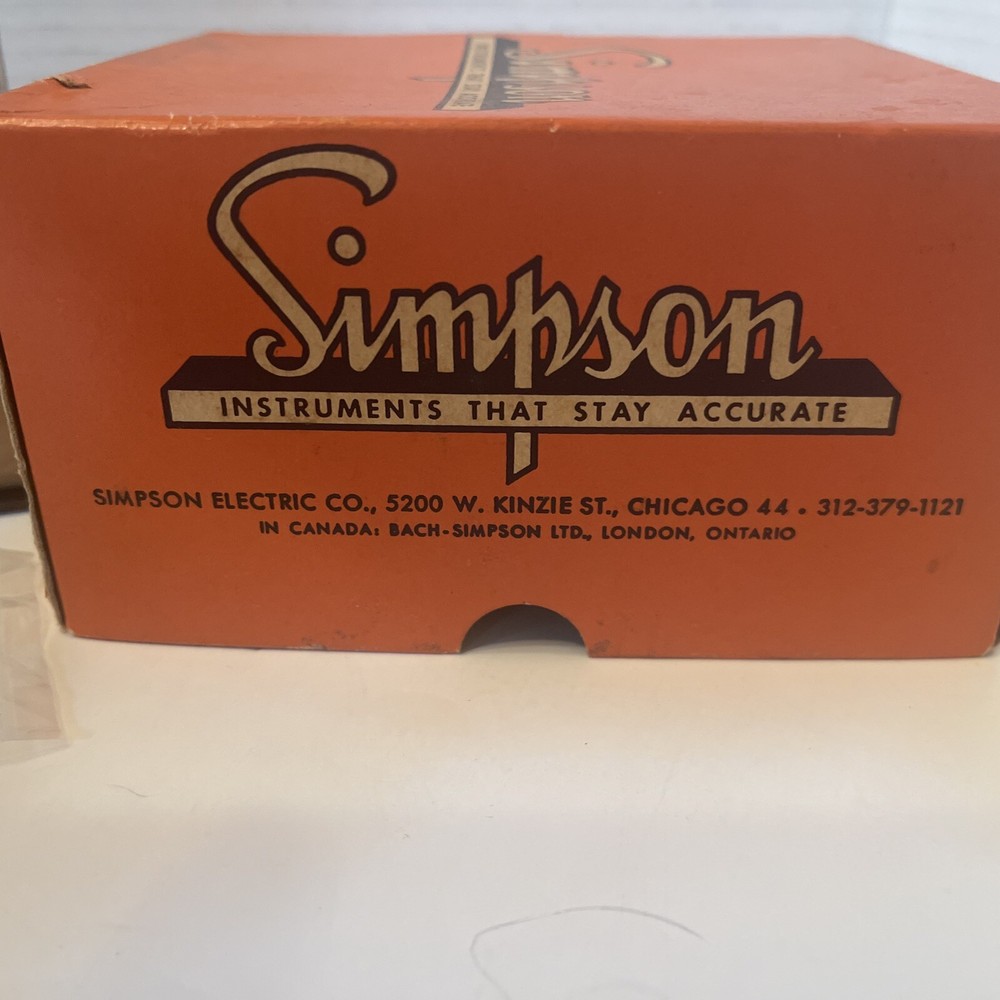 Simpson 4062 Ohm Meter NOS