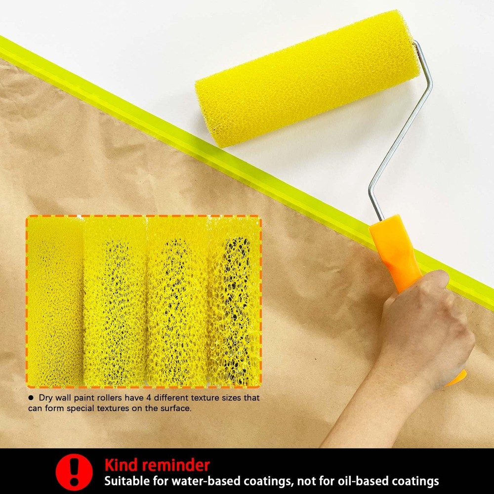 YLTOLOO 8 Pcs Textured Paint Roller Covers, 4 inch Medium 4",8pcsMEDIUM