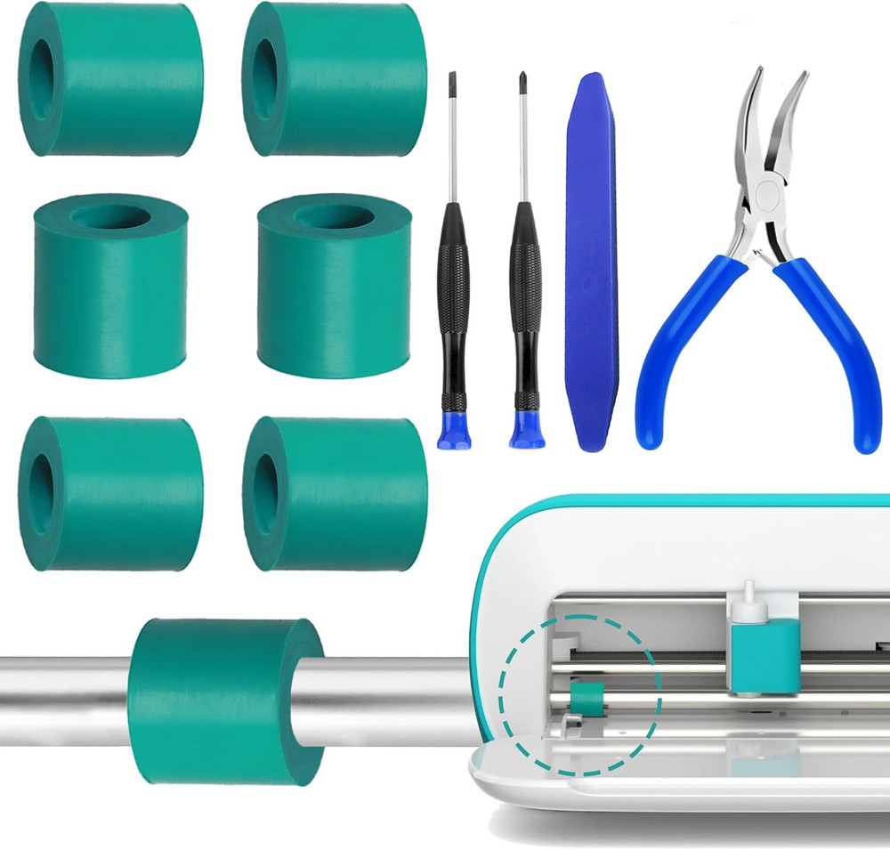 10-Pack Rubber Roller Replacement Set for Cricut Joy Replacement Spare Rubber Ro