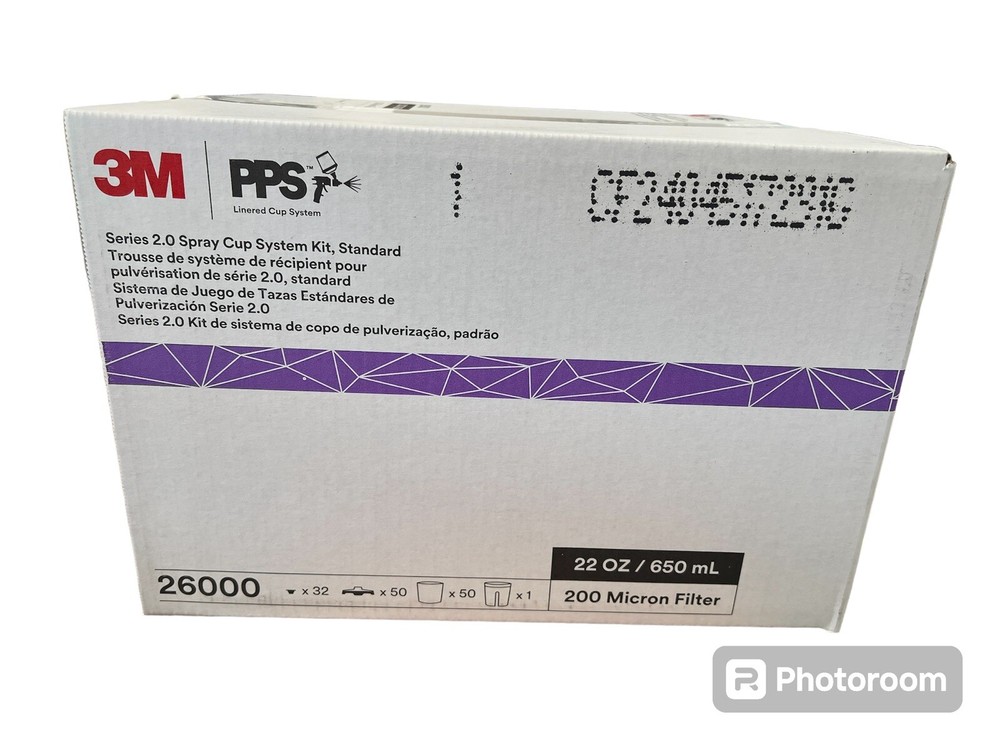 3M 26000 PPS 2.0 Spray Gun Cup, Lids and Liners Kit.