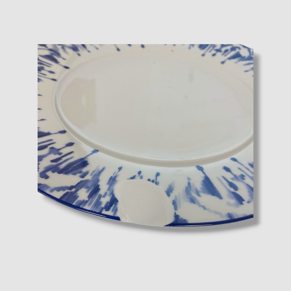 Neiman Marcus 12-Piece Haryana Blue Rim Dinnerware
