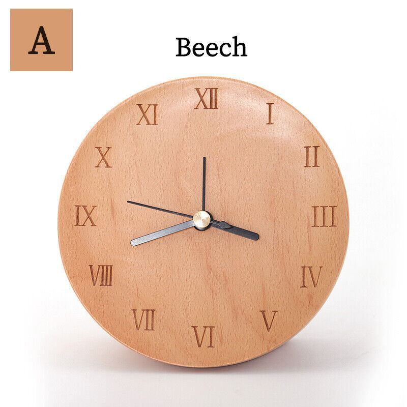 Wooden Bed Side Tabletop Clock Creative Home Decor With Battery