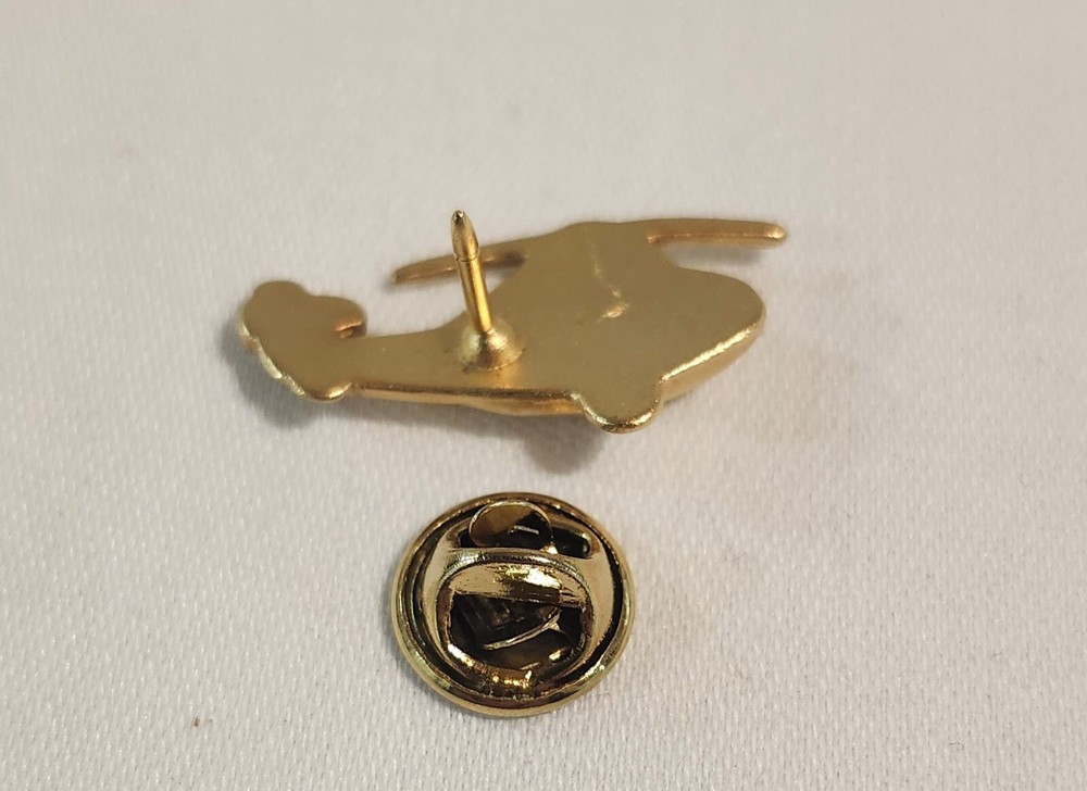Vintage Gold Tone Helicopter Pin