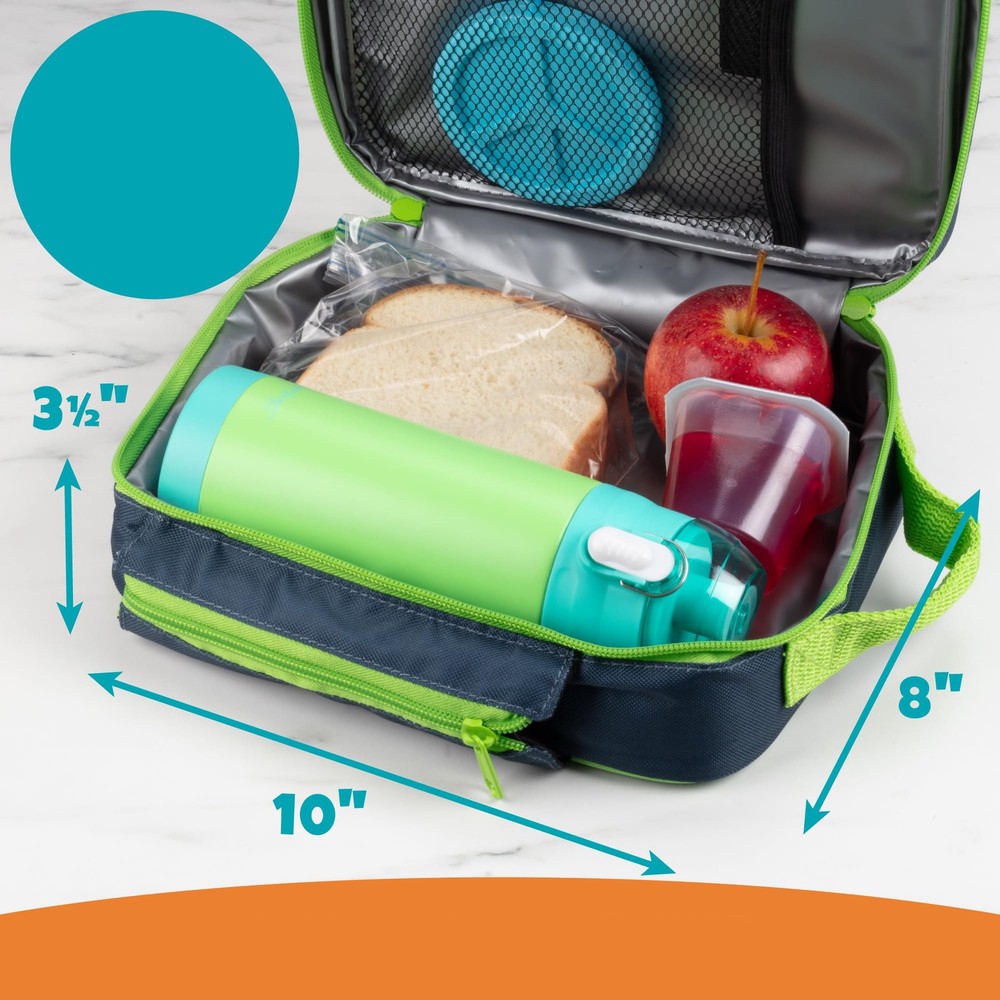 Insulated Lunch Tote, Nesting Container, Leakproof, Blue