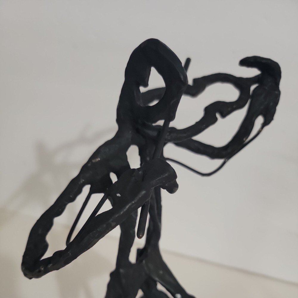 Figurine - Man Playing Violin Abstract Iron