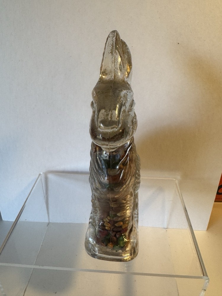 Vintage Glass Easter Bunny Rabbit Candy Container