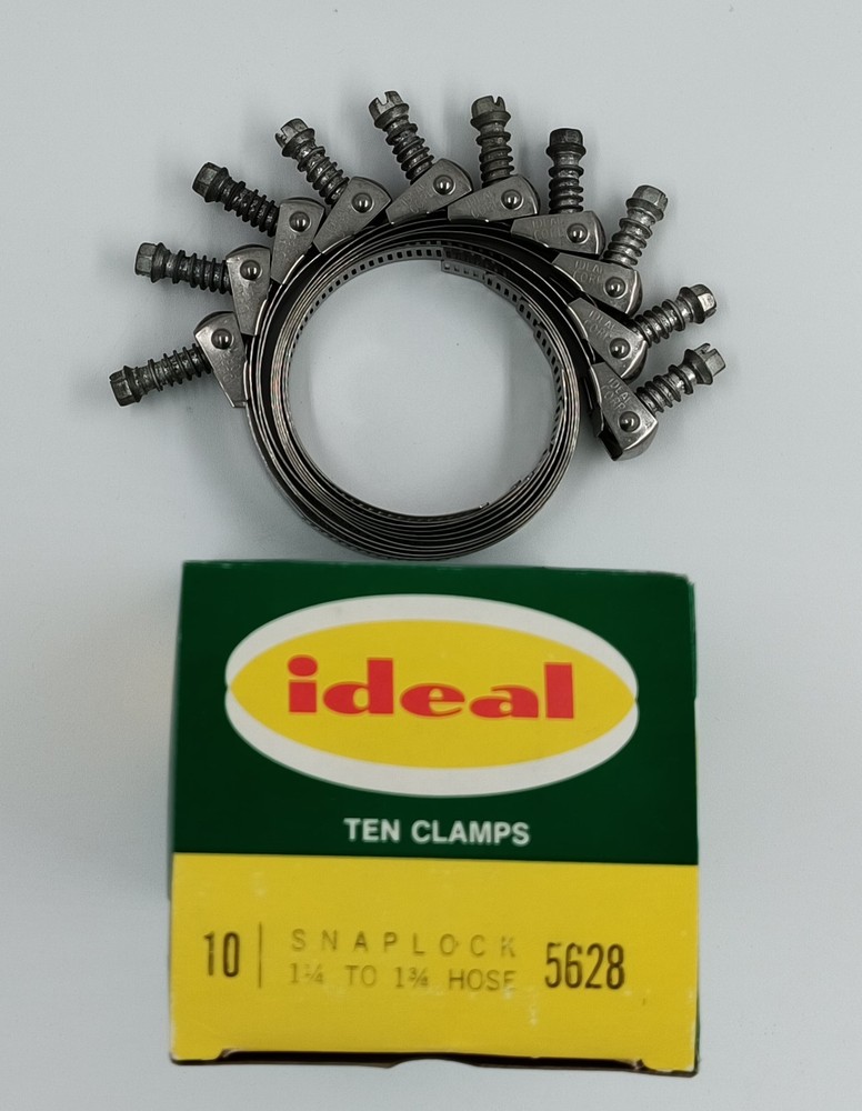 Snaplock Hose Clamps, Size 28 (2 1/4"), 10 pack. Quick Release.