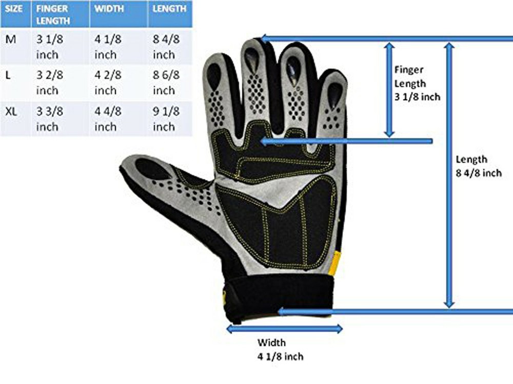 G & F 1089 Hyper Grip Non-Slip High-Performance Work Gloves, 1 Pair