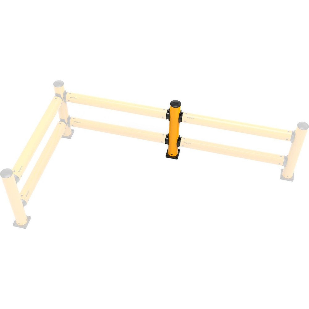 Global Industrial Middle Post for Protective Plastic Guard Rails 42"H Yellow