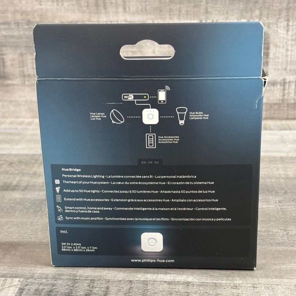 Philips Hue Bridge 2.1 Smart Lighting Hub Zigbee Open Box Complete