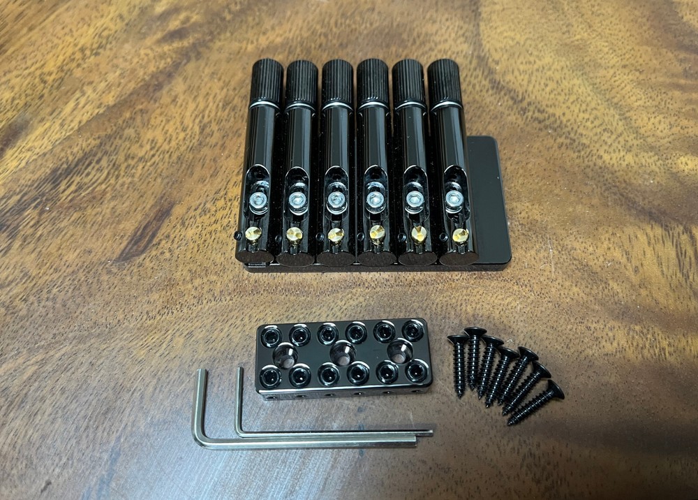Guitar Parts 6-String Headless Guitar Bridge - Cosmo Black