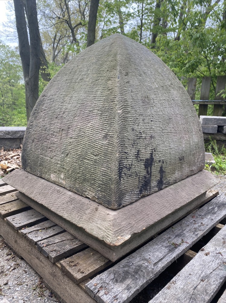 Carved Stone Pier Caps with Bases