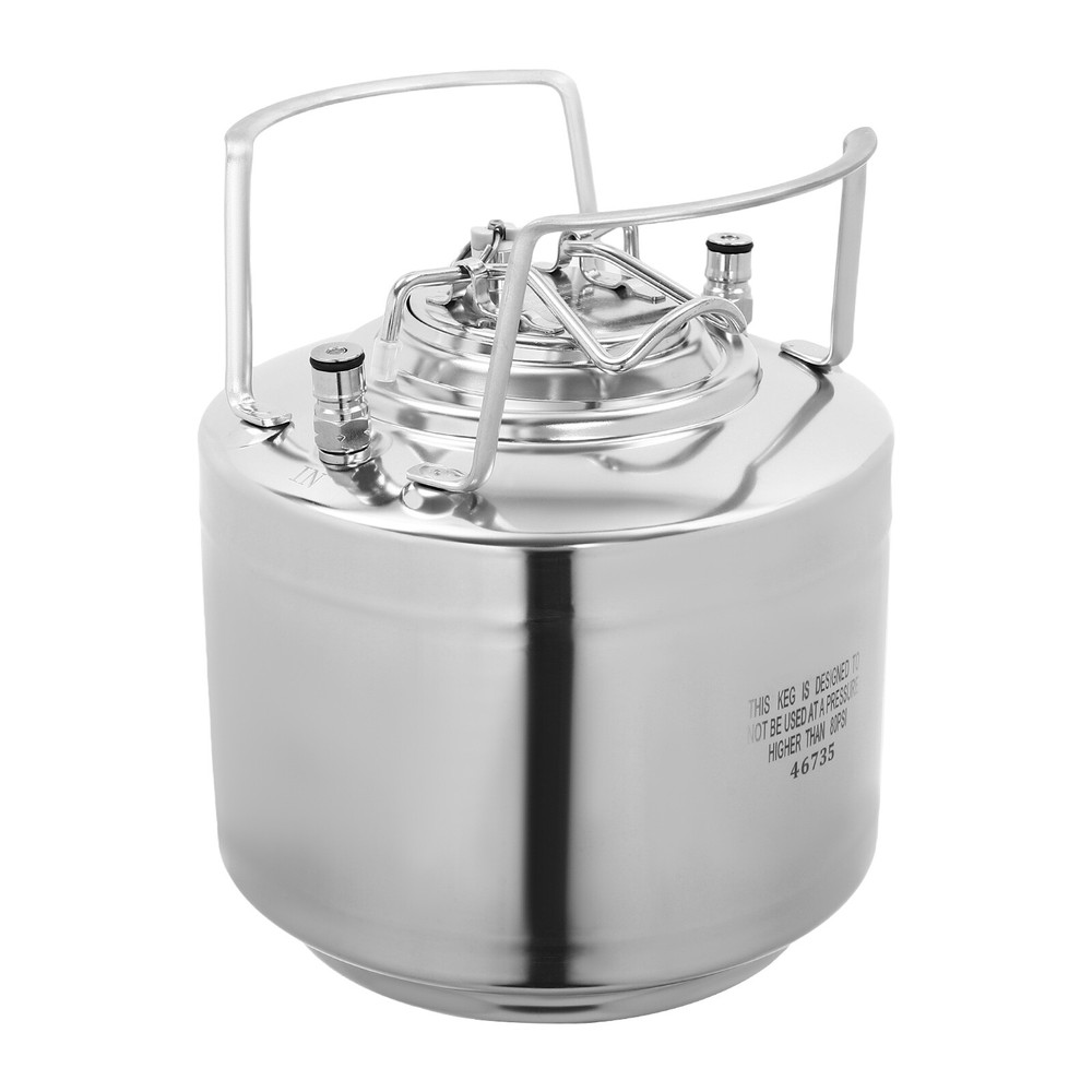 6L Mini Ball Lock Keg 304 Stainless Steel Home Brewing Keg Beer Brewing Keg